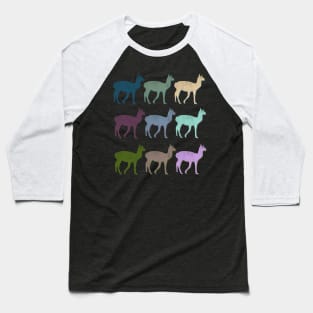 Colourful Alpacas Baseball T-Shirt